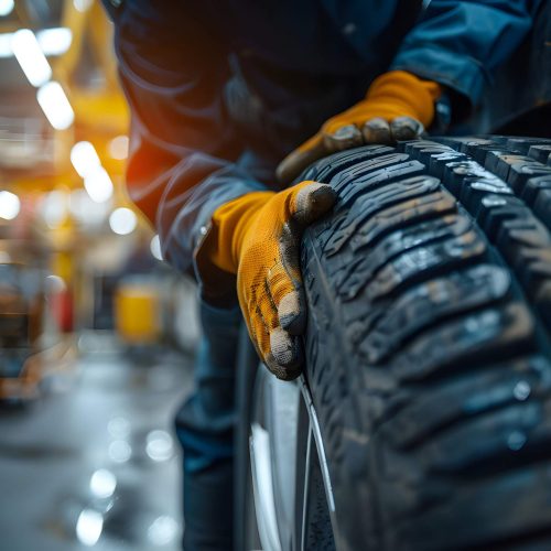 car-mechanic-is-holding-tire-hand-is-ready-changing-tires